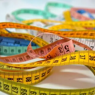 colorful sewing tape measures