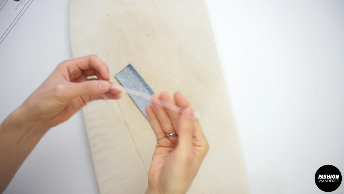 Use ¼” double fusible tape to fold with the seam to easily iron for a clean finish.