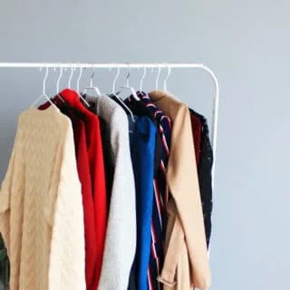 cleaned ironed clothes on a hanger