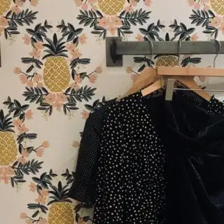 clothes hanging in the rack