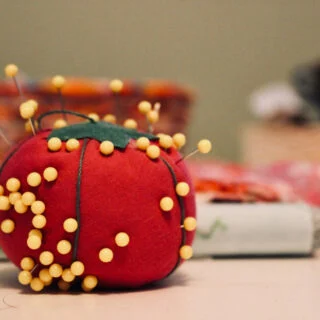 pins in a pin cushion