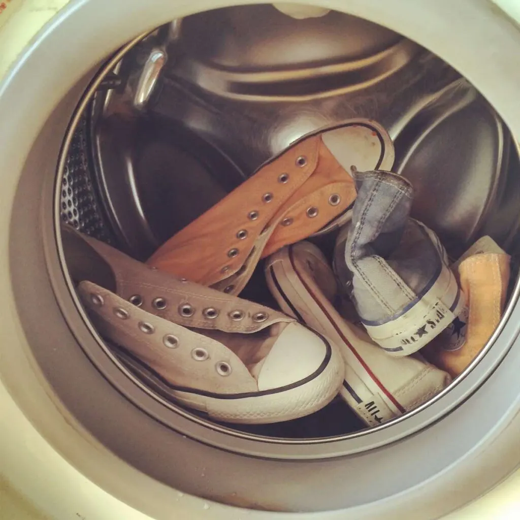 washing shoes in the washing machine