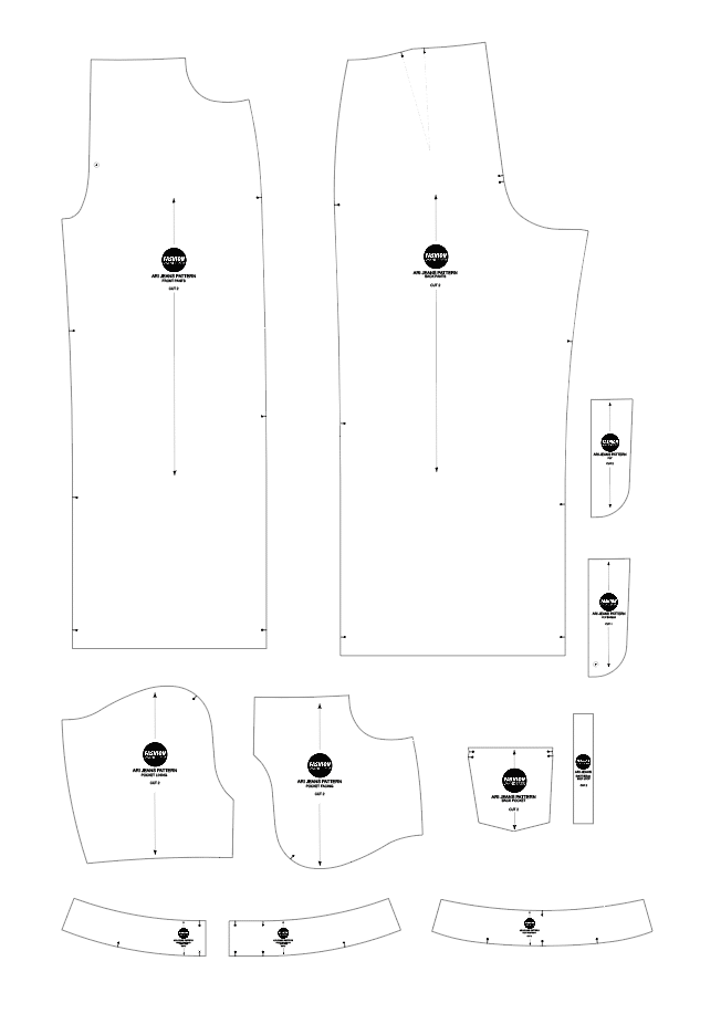 Ari denim jeans sewing pattern Ari denim jeans sewing pattern