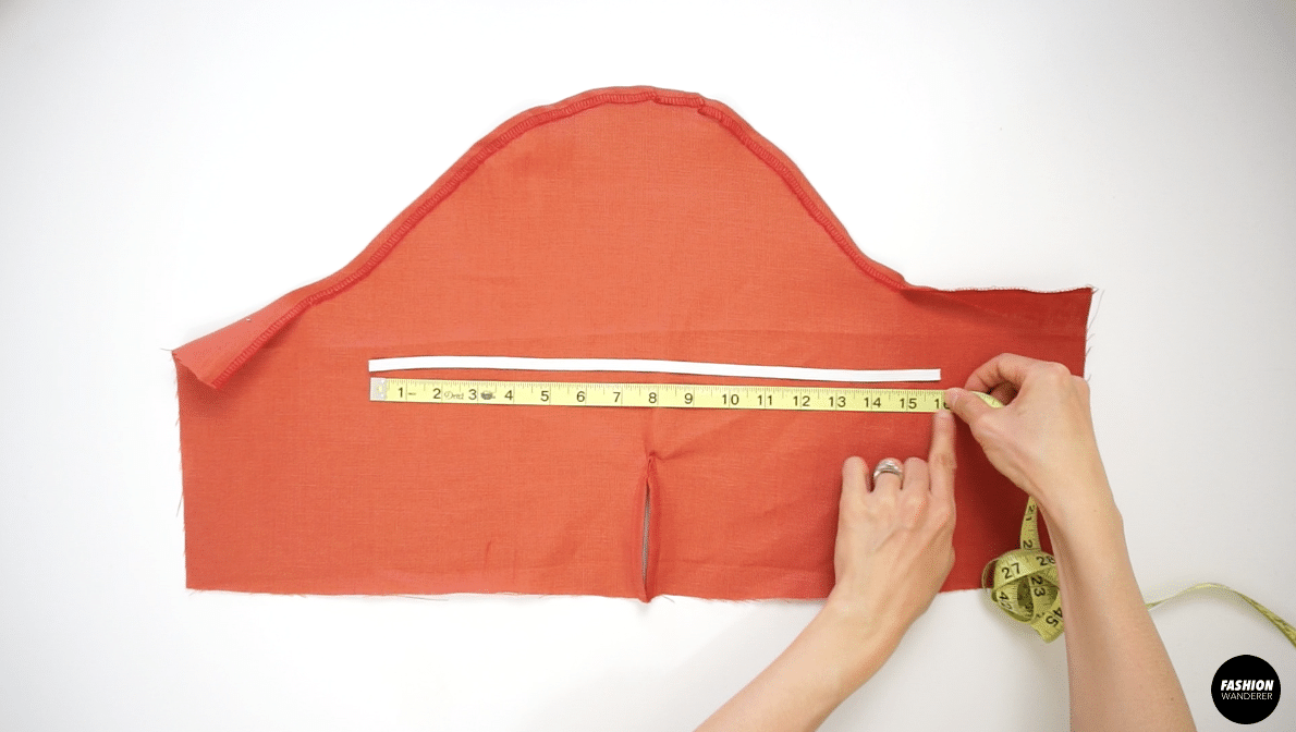 Measure 2 pieces of ¼” width elastic that are 16” long.