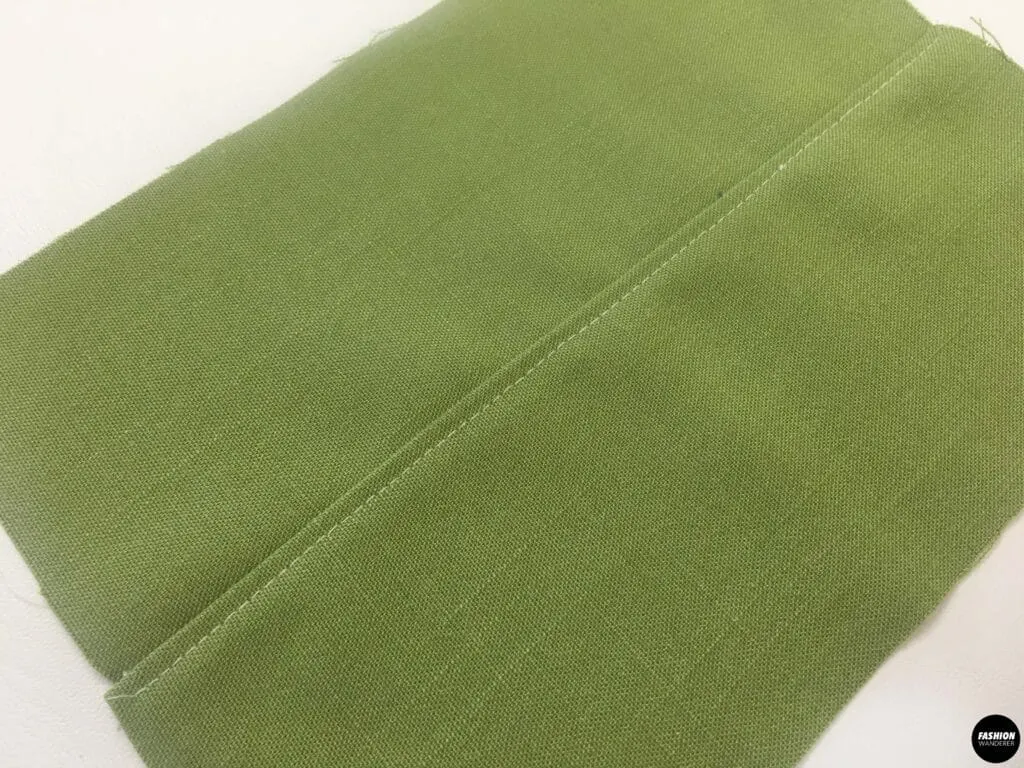 topstitch on center of fabric