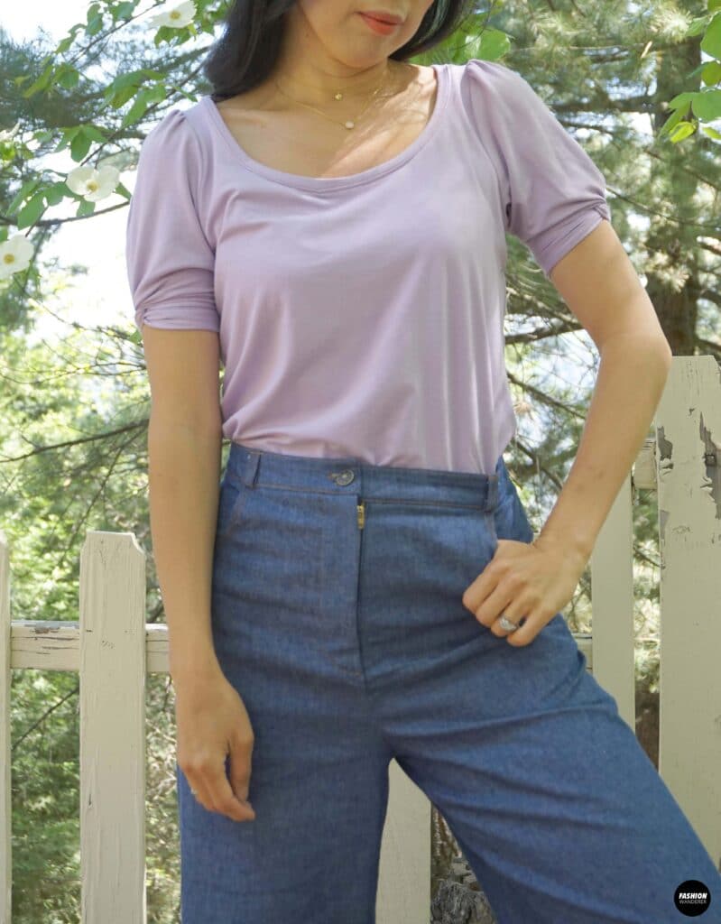 Everly t-shirt side front view Everly t-shirt side front view