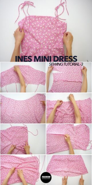 Ines Dress Tutorial | DIY Tie Shoulder Strap Mini Dress – Fashion Wanderer