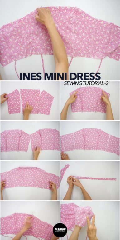 Ines Dress Tutorial | DIY Tie Shoulder Strap Mini Dress – Fashion Wanderer