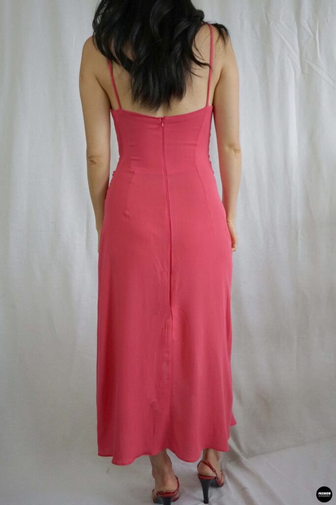 Vera bustier midi dress back view Vera bustier midi dress back view