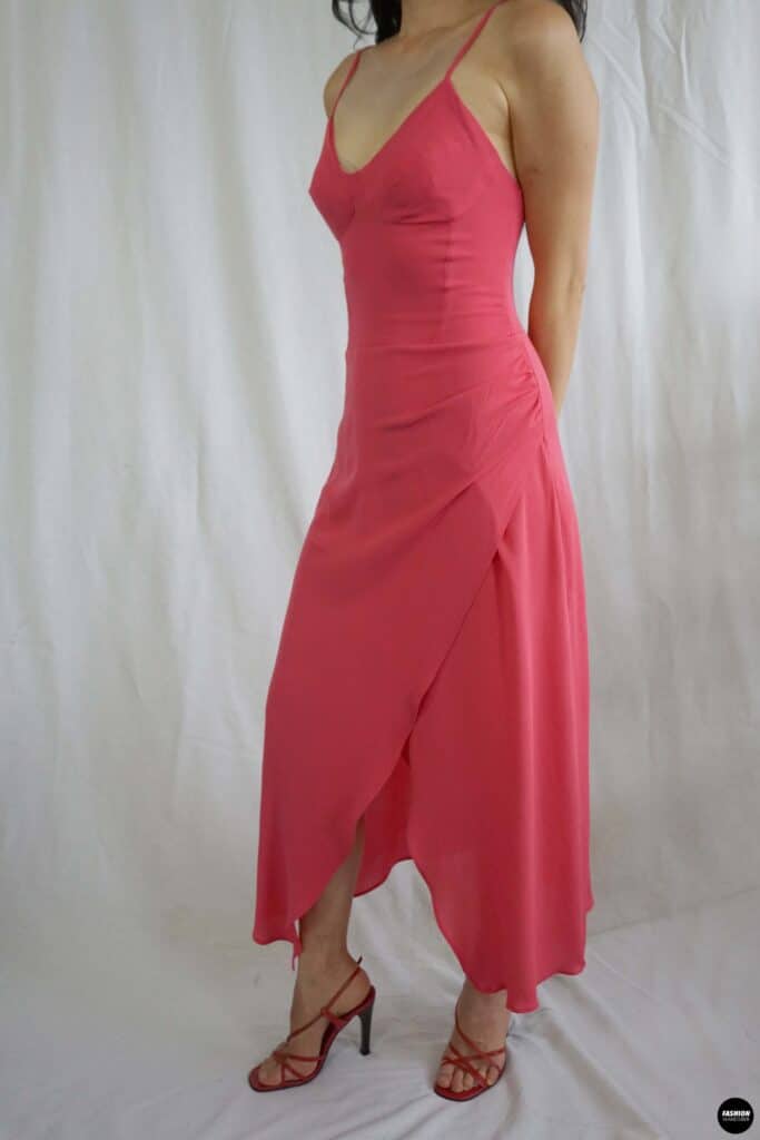 Vera bustier midi dress front sideview Vera bustier midi dress front sideview