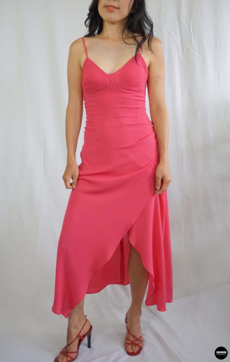 Vera bustier midi dress front view