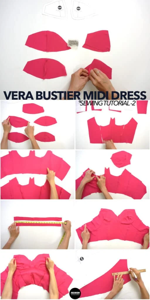 How to assemble bustier dress bodice
