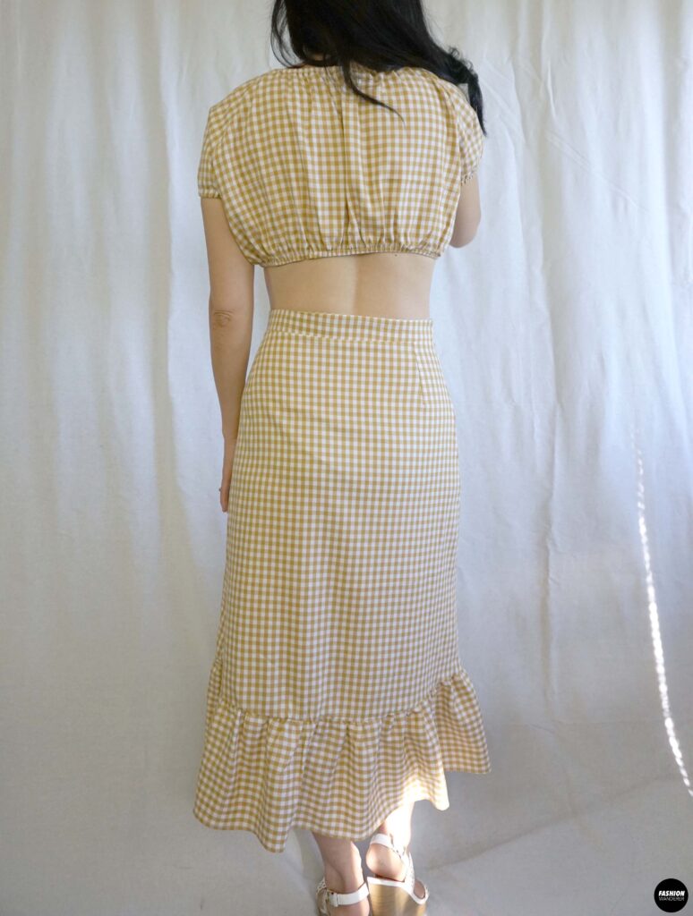Cora top and skirt matching set back view Cora top and skirt matching set back view