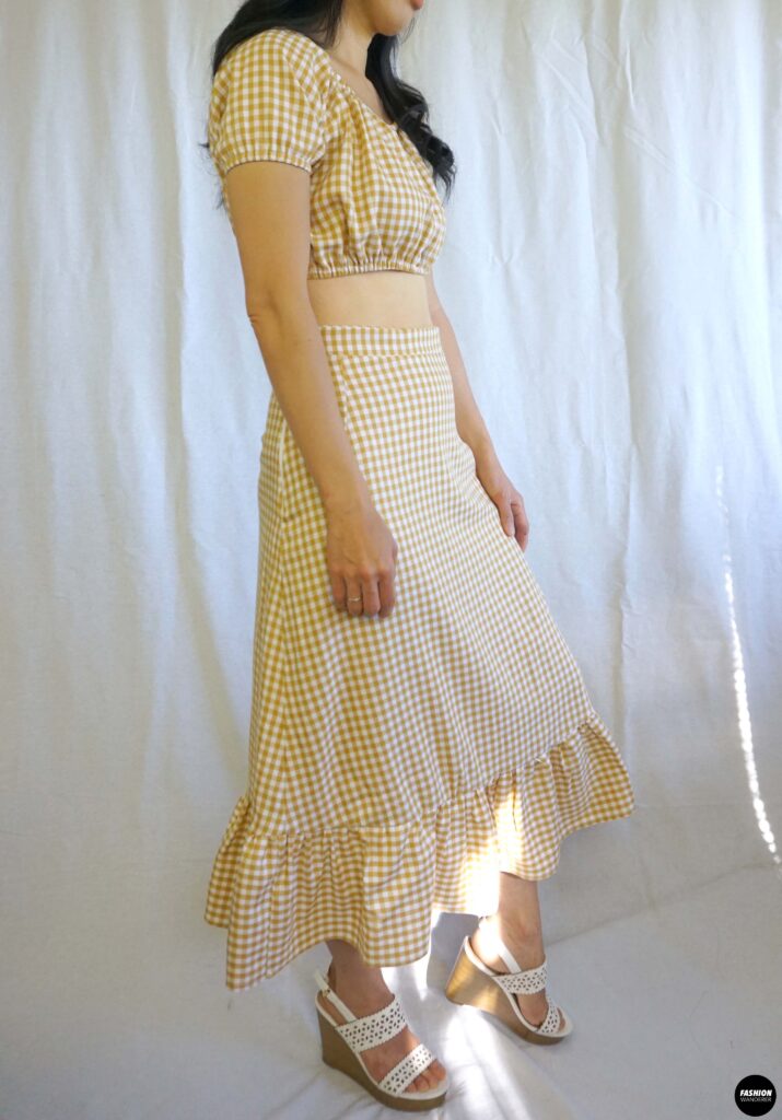 Cora top and skirt matching set sideview Cora top and skirt matching set sideview
