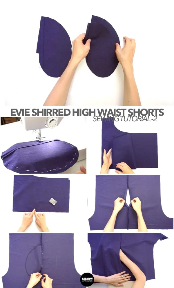 How to assemble Evie shirred high waist shorts