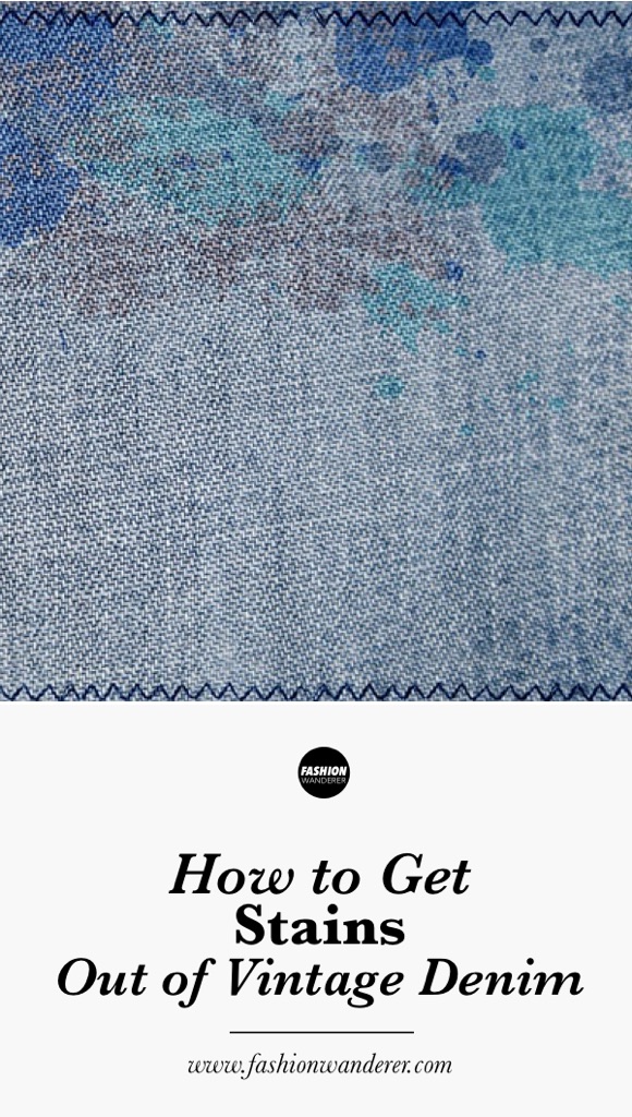 How to get stains out of vintage denim