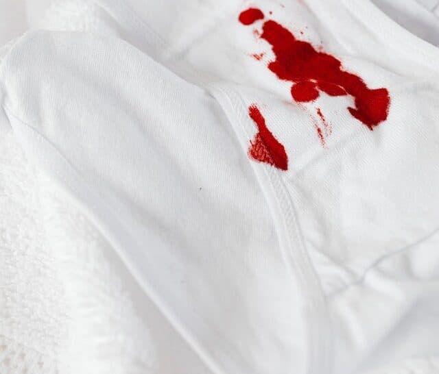 Blood stained clothes