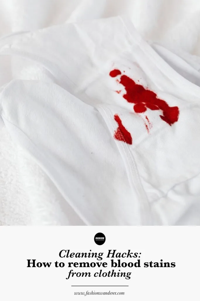 How to Remove Blood Stains from clothing