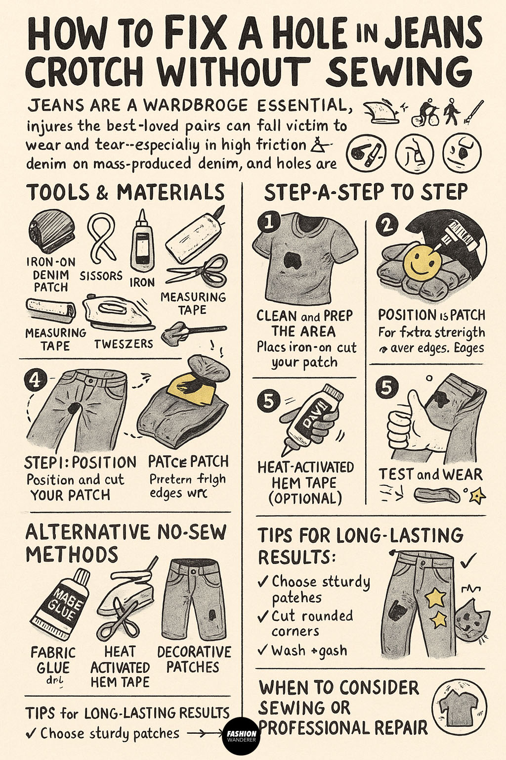 How To Fix Baggy Crotch In Jeans Without Sewing