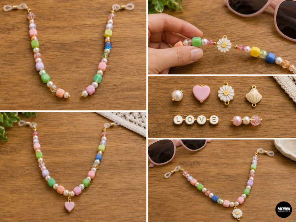 Add the center detail to the sunglasses cord.