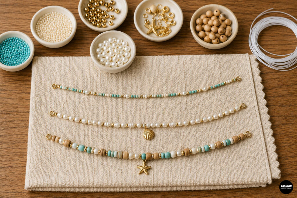Step 2 is to plan the anklet bead stack