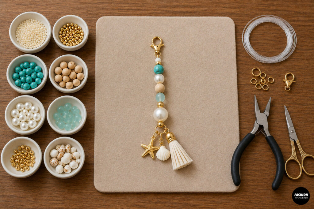 step 1 is to plan the bag charm design.